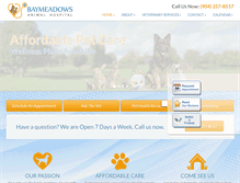 Tablet Screenshot of baymeadowsanimalhospital.com